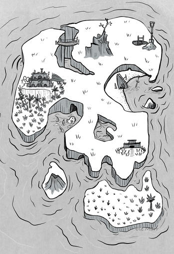 Skull Island Treasure Map